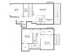 Lakeview and Savannah Townhome-Floor Plan Beach South at the Lake Apartments in Robbinsdale, MN 2 Bedroom 1.5 Bath Townhome